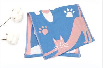 雅赞(YAZAN)  毛巾 GD02530 25*50cm 猫爪蓝