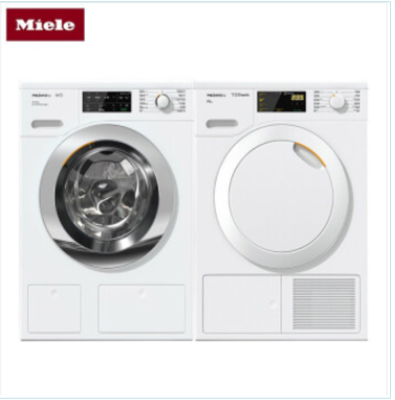 美诺Miele欧洲原装进口 洗烘套装 变频洗衣机 洗衣机 WCI660 C+TDB120 C 9+7KG