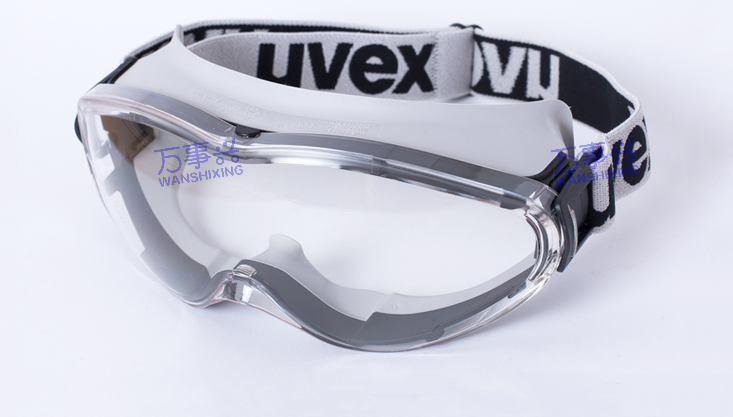 德国UVEX优唯斯 防护眼镜护目镜 防冲击镜户外男女式骑行防风防沙防尘 黑色全密封摩托镜 防护眼罩
