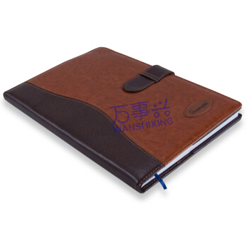 广博（GuangBo）笔记本120页加厚复古皮面日记本 记事笔记本子 GB16708 棕色
