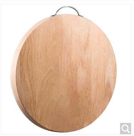 唐宗筷 天然圆形菜板 实木砧板 橡胶木切菜板 原木砧板 案板面板