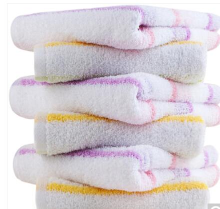 三利 纯棉彩色条纹毛巾 32×71cm 柔软吸水洗脸面巾
