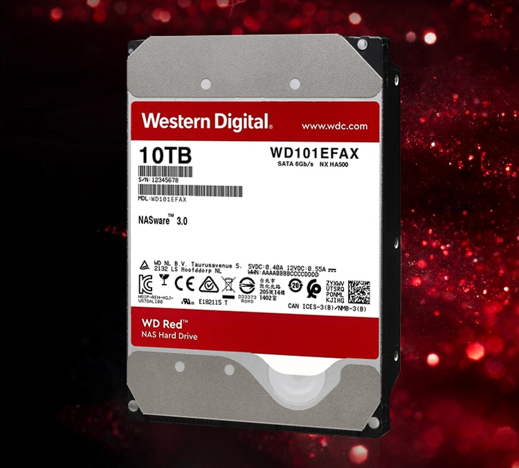 西部数据（WD）红盘 10T SATA6Gb台式机械硬盘 网络存储 NAS 个人云 企业云