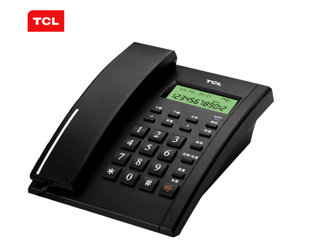 TCL 电话机座机 固定电话 办公家用 双接口 来电显示 时尚简约
